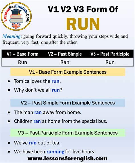 run verb .